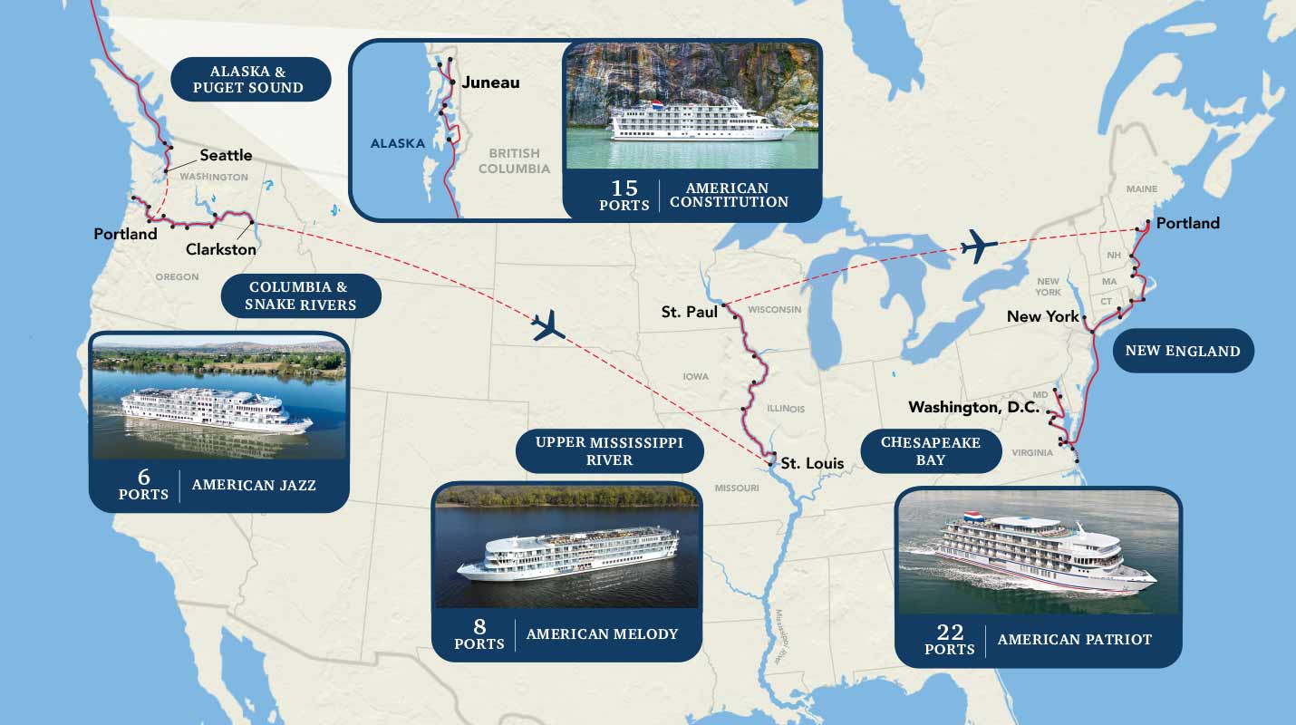 1 Month Longer Cruises American Cruise Lines 2026 Great American Fall Foliage 021826 Map 1430x800 